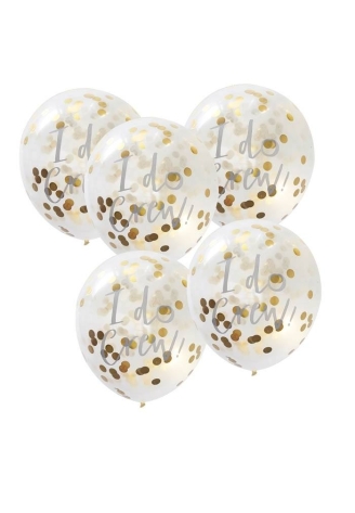 Ginger Ray ID-403 I Do Crew! Confetti Balloons Gold