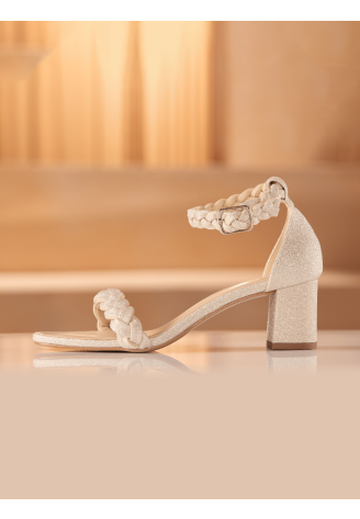 Gold wedding shoes