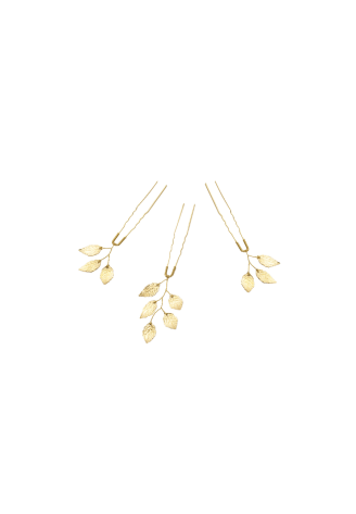 Abrazi Petal Hairpins Gold ()