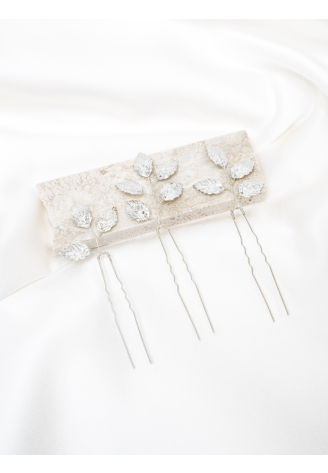 Abrazi Petal Hairpins Silver