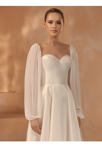 Bianco Evento R001 Tulle Sleeves