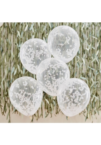 Ginger Ray BAB-125 Botanical Baby Confetti Balloons