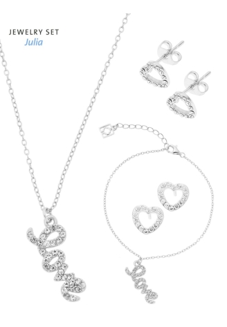 Poirier JS-009 Jewellery Set Julia Silver