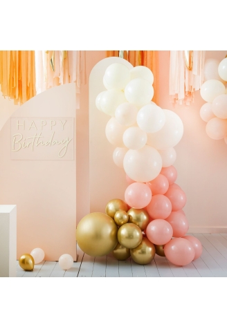 Ginger Ray MIX-378 Mix It Up Gold & Peach Balloon Arch