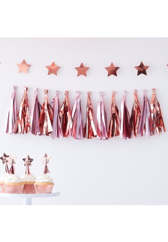 Ginger Ray TW-811 Twinkle Twinkle Pink Tassel Garland