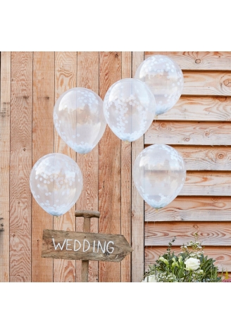 Ginger Ray CW-260 Rustic Country Confetti Balloons