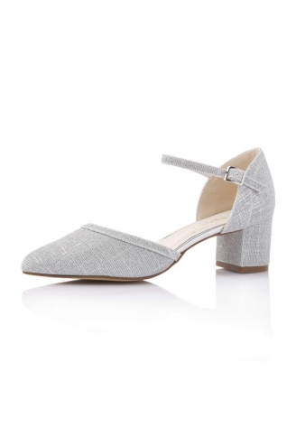 Rainbow Club Paisly Silver Metallic Wedding Shoes ()