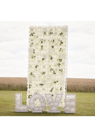 Ginger Ray PAMA-101 White Rose Backdrop ()