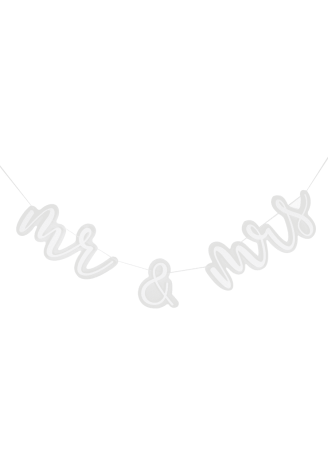 Ginger Ray PAMA-103 Mr & Mrs Acrylic Wedding Bunting