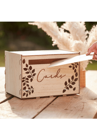 Ginger Ray PAMA-112 Wooden Wedding Card Box ()