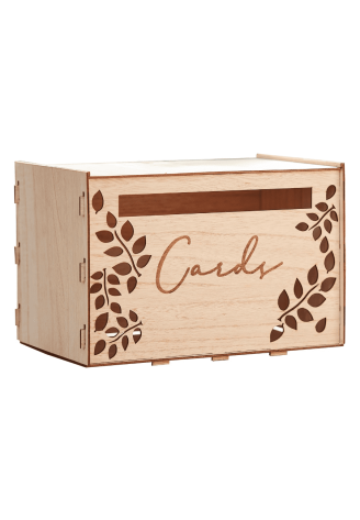 Ginger Ray PAMA-112 Wooden Wedding Card Box