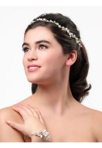 Poirier BB-8581 Hair Vine Silver