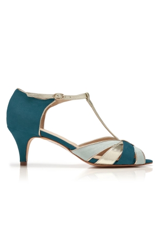 Rachel Simpson Maya Wedding Shoes Teal ()