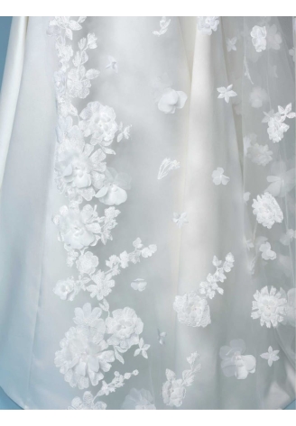 Poirier S422-350-MED Veil 3D Flowers - 350 cm