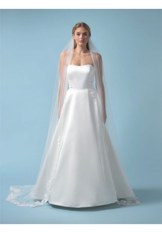 Poirier S428-280-SOFT Veil Flower Lace Edge - 280 cm ()