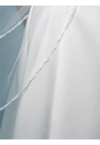 Poirier S430-120-SOFT Veil Pearls & Sequins Edge - 120 cm