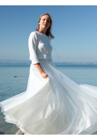 Forever & Eva P5310S Bridal Jacket Silver Lurex