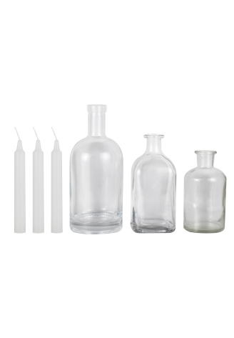 Ginger Ray SW-812 Glass Bottle Candle Holders