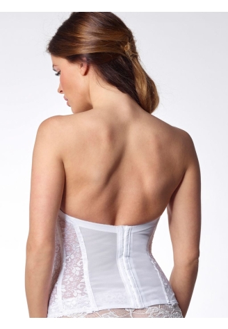 Poirier 423 Corsage 'Curve Collection' Ivory