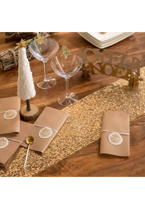 Santex Gold Sequins Table Runner