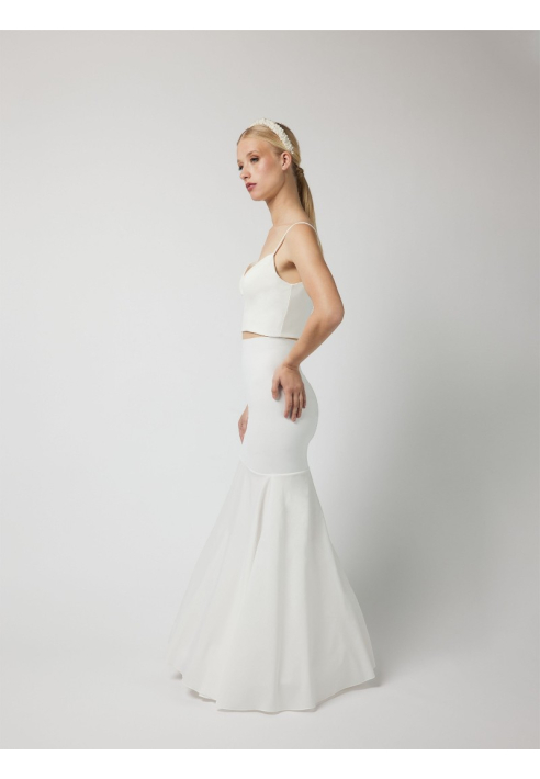 Poirier PC30-200J Fishtail Petticoat 200 cm Ivory