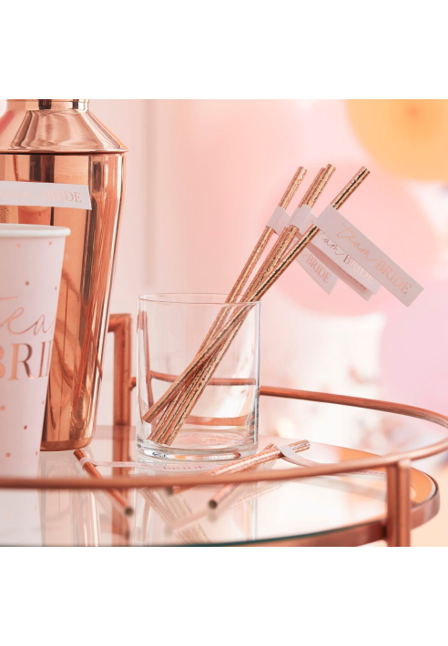 Ginger Ray HN-825 Blush Hen Straws ()