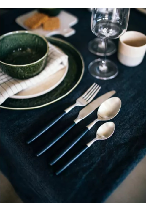 Pomax RENOIR - Cutlery set 16-piece 18/10 - Stainless steel - Black