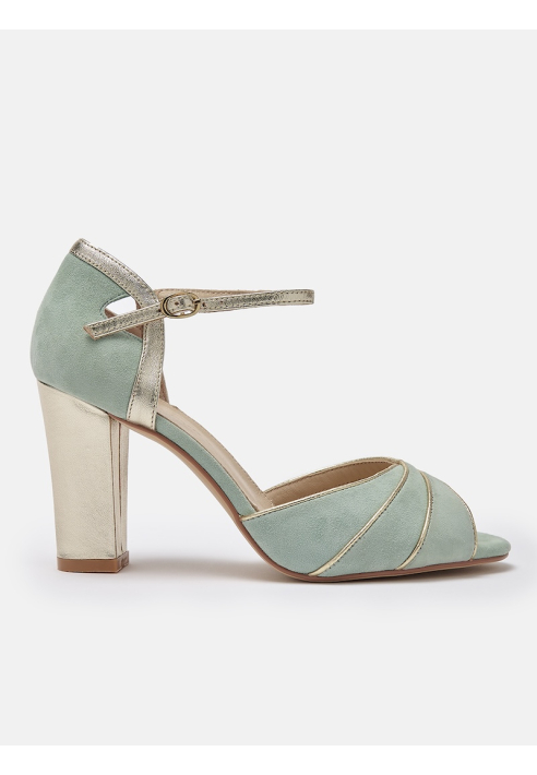 Rachel Simpson Lauren Bridal Shoes Mint Green ()