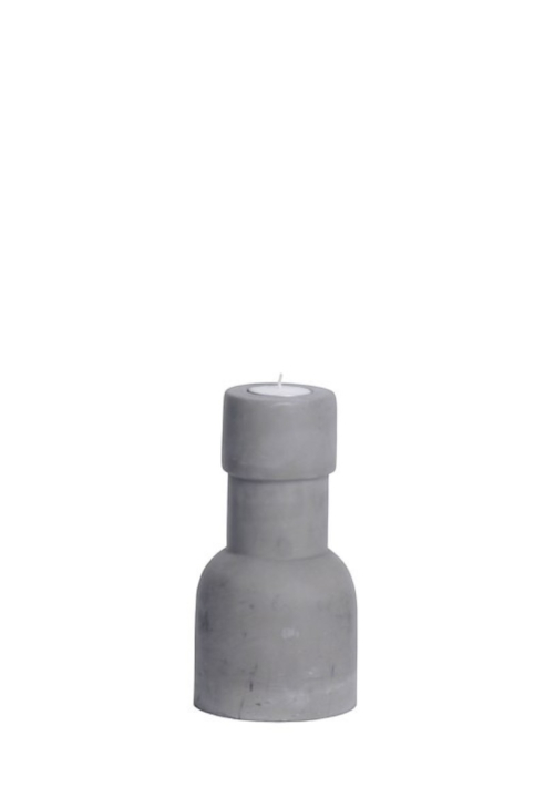 Leeff 18163 Candle Holder Caro M Grey ()