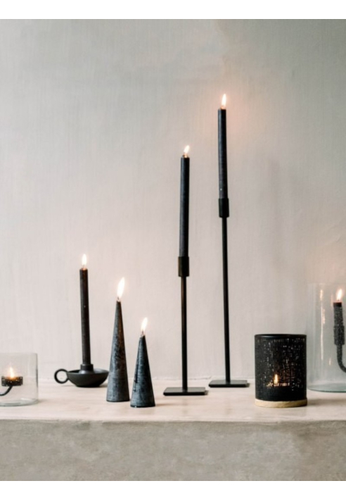 Leeff 18176 Candle Holder Chris Black