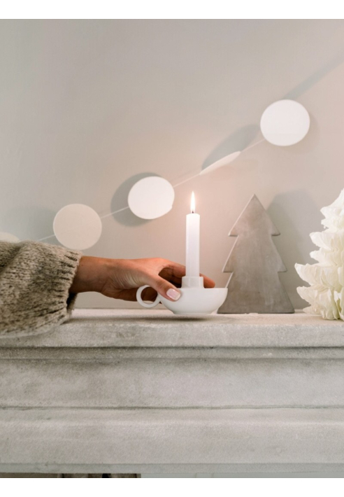 Leeff 18177 Candle Holder Chris White