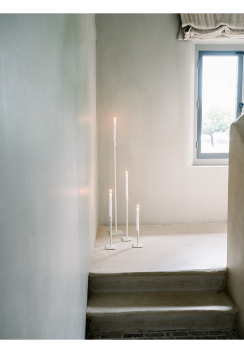 Leeff 18264 Floor Candle Holder Fynn White