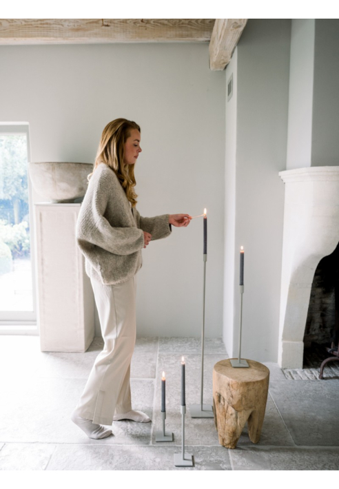 Leeff 18265 Floor Candle Holder Fynn Grey