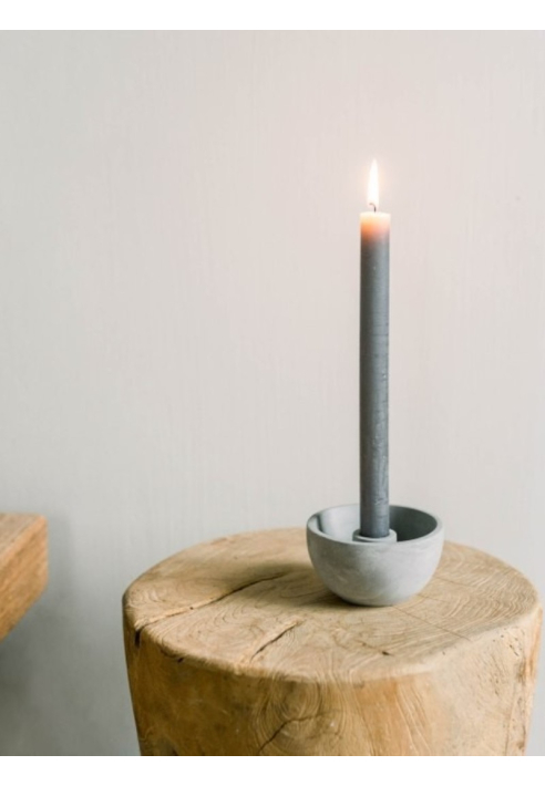Leeff 18275 Candle Holder Carice S Grey