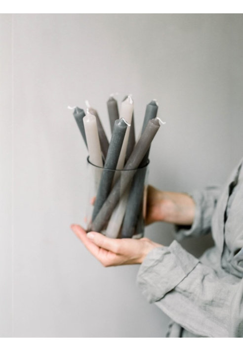 Leeff 18294 Dinner Candles Dora Grey