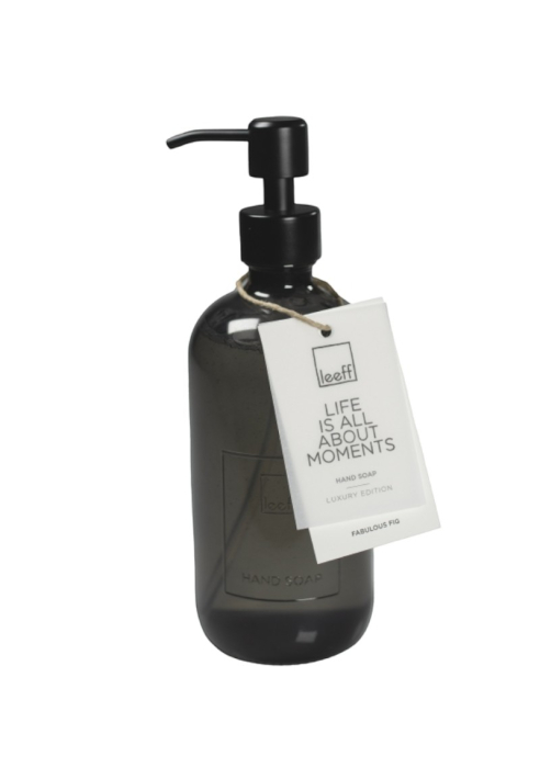 Leeff 18372 Hand Soap Glass Bottle - Fabulous Fig Grey ()