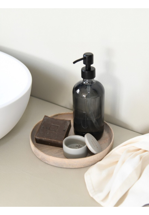 Leeff 18372 Hand Soap Glass Bottle - Fabulous Fig Grey