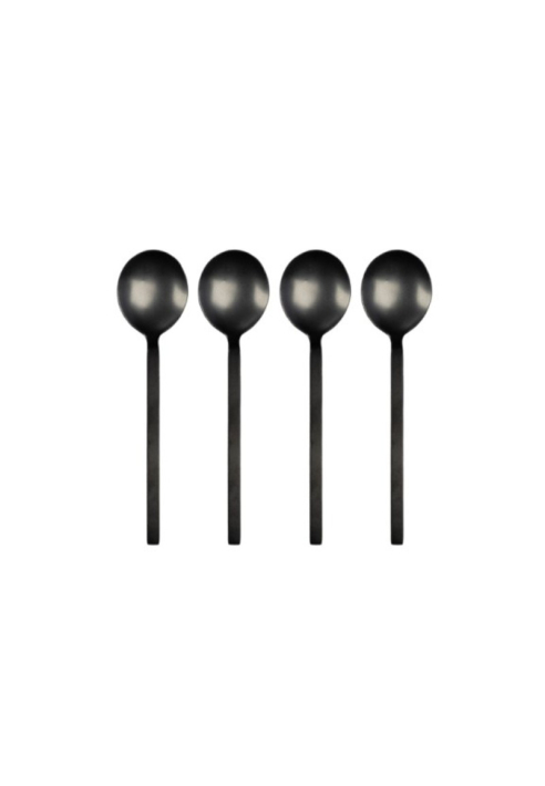 Leeff 18471 Spoons Charlot, set of 4 Black