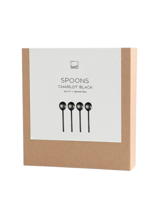 Leeff 18471 Spoons Charlot, set of 4 Black ()