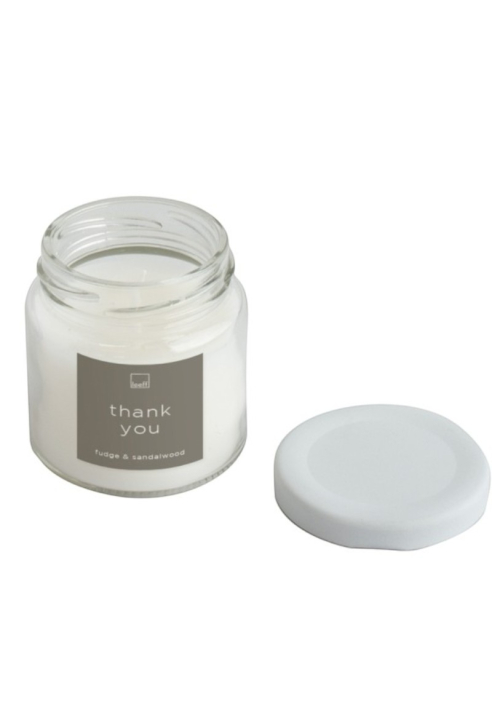 Leeff 18613 Jar Candle S - Thank you White ()