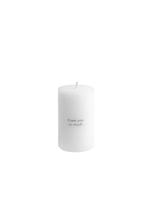 Leeff 18640 Pillar Candle - Thank you so much White ()