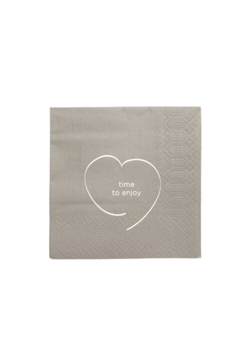 Leeff 18762 Napkins - Time to enjoy Taupe ()