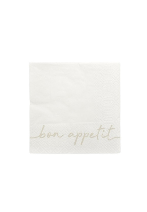 Leeff 18763 Napkins - Bon appetit White ()