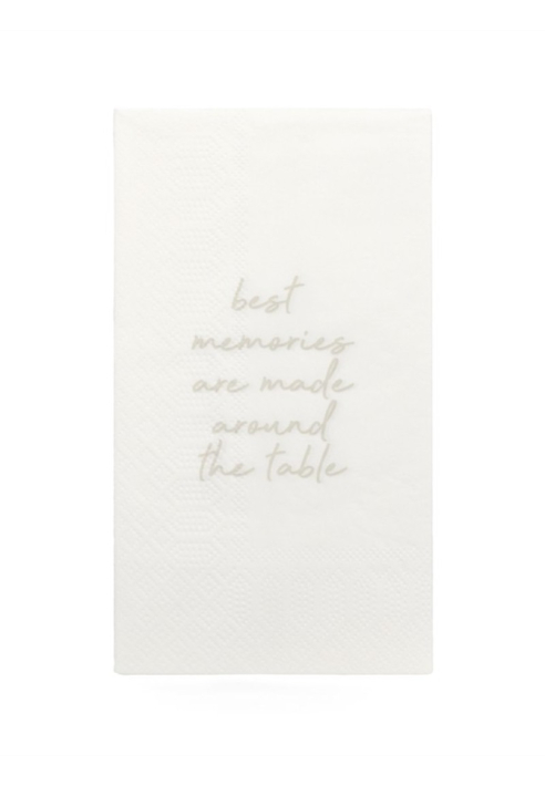 Leeff 18765 Napkins - Best memories are made around the table White ()