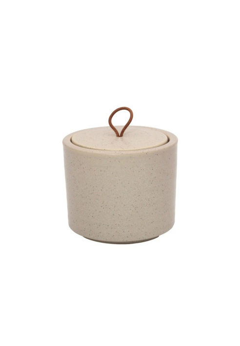 Leeff Silke Ceramic Storage Jar S - Taupe