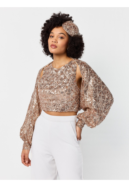 Poirier T-75424 Top | Sequins
