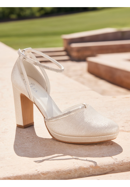 Avalia Mary Gold Bridal Shoes