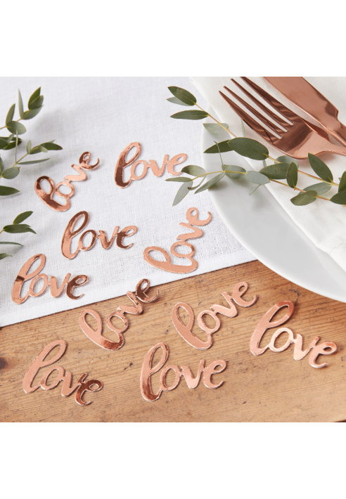 Ginger Ray BB-319 Beautiful Botanics Love Wedding Confetti Rose Gold ()