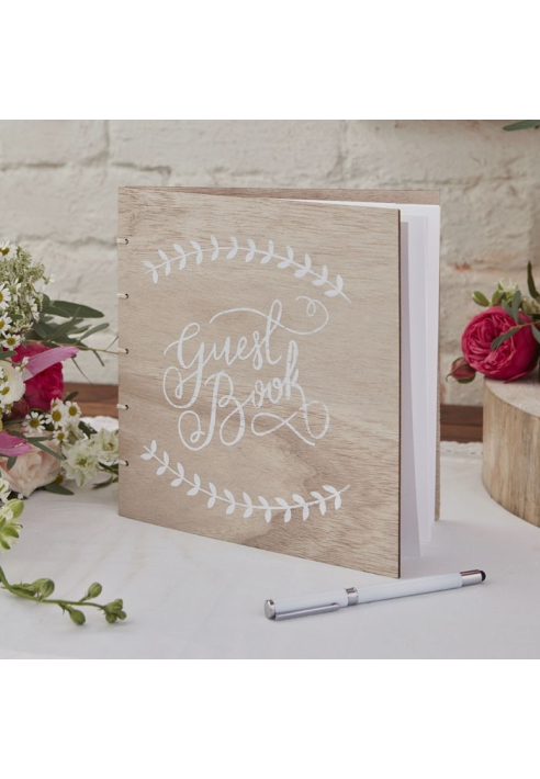 Ginger Ray BH-744 Wooden Guest Book ()