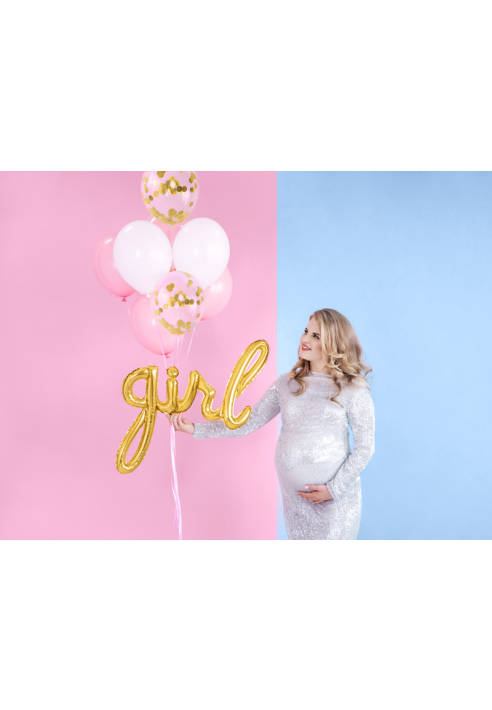Foil Balloon Girl Gold ()
